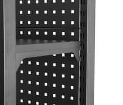 AHProfi Kovový regál s děrovanou deskou, 1200 x 458 x 2000 mm - TJA1200