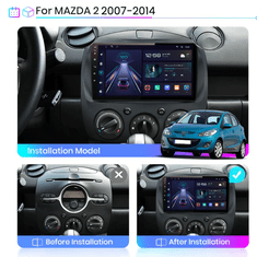 Junsun 9" Autoradio do MAZDA 2 2007-2014 , ANDROID GPS NAVIGACE, USB, Android Rádio do MAZDA 2 2007-2014 GPS autorádio, RÁDIO PRO MAZDA 2