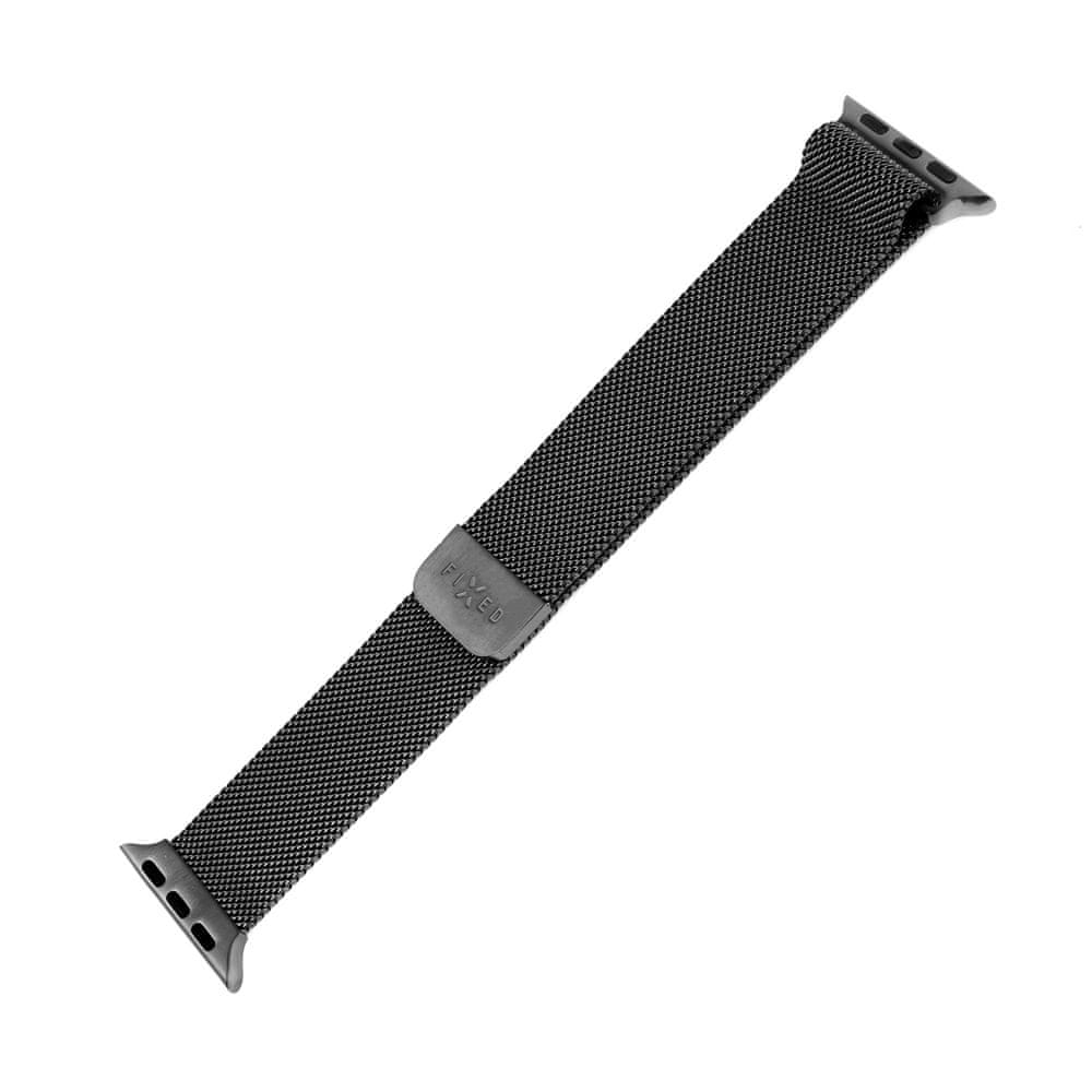 FIXED Síťovaný nerezový řemínek Mesh Strap pro Apple Watch 42/44/45mm FIXMEST-434-BK, černý
