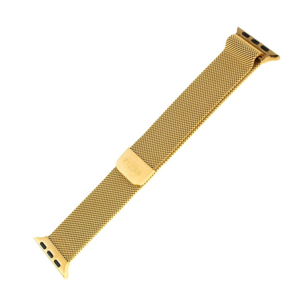 Levně FIXED Síťovaný nerezový řemínek Mesh Strap pro Apple Watch 38/40/41mm FIXMEST-436-GD, zlatý