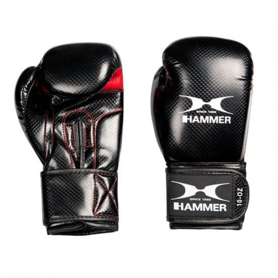Hammer Fitness rukavice HAMMER X-Shock Lady PU 8 OZ černo/červené