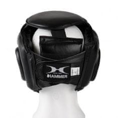 Hammer Boxerská helma HAMMER Protect kožená s mřížkou L černá