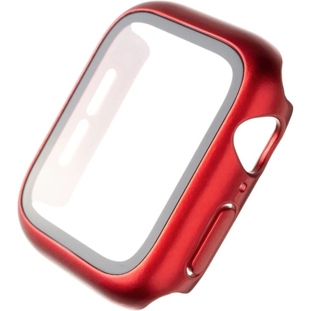 FIXED Ochranné pouzdro Pure+ s temperovaným sklem pro Apple Watch 40mm FIXPUW+-436-RD, červené - rozbaleno