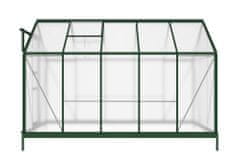 IWHOME Zahradní skleník DEMETER A101-D 5,93m² green 201x190x312 cm PC 4 mm + základna IWH-10270004