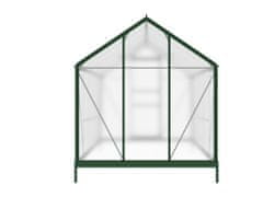 IWHOME Zahradní skleník DEMETER A101-D 5,93m² green 201x190x312 cm PC 4 mm + základna IWH-10270004