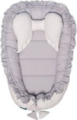 BELISIMA Luxusní hnízdečko pro miminko Králíček bílo-šedé