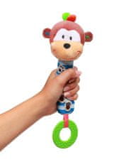 BABY ONO Plyšová pískací hračka s kousátkem opička