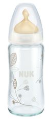Nuk First Choice Plus 240 ml skleněná láhev + dudlík (0-6 m)