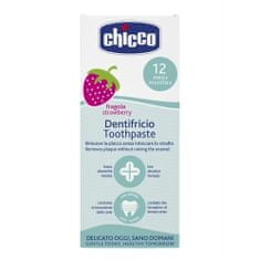 Chicco Zubní pasta bez fluoru s příchutí jahoda 12m+