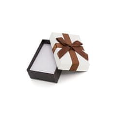 Beneto Bílá dárková krabička s hnědou stužkou KP9-8
