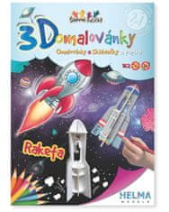 Helma365 3D omalovánka A4 - Set Raketa