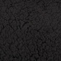 Greatstore Ergonomický pelíšek pro psy 90 x 64 cm lněný vzhled flís černý