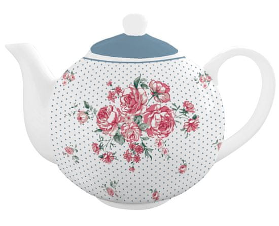 Isabelle Rose Porcelánová čajová konvice bílá Julia 1000 ml