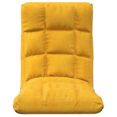 Greatstore Skládací lenoška na podlahu hořčicově žlutá textil
