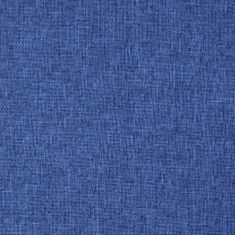 Vidaxl Skládací lenoška na podlahu modrá textil