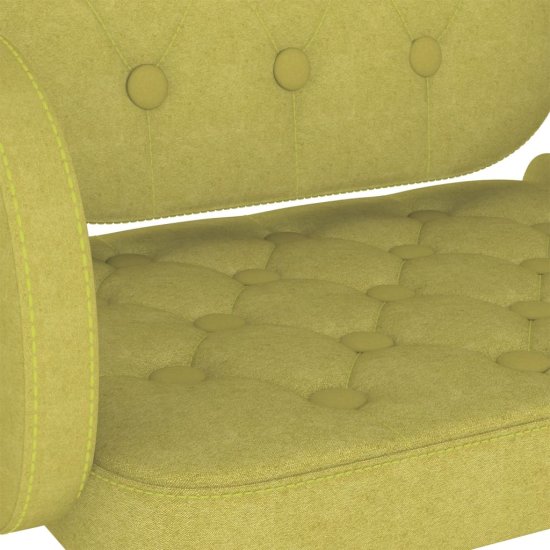 Vidaxl Otočná jídelní židle zelená textil