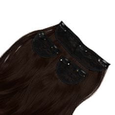 Vipbejba Syntetické clip-in vlasy na 3 pásech, kudrnaté, čokoládově hnědé F3