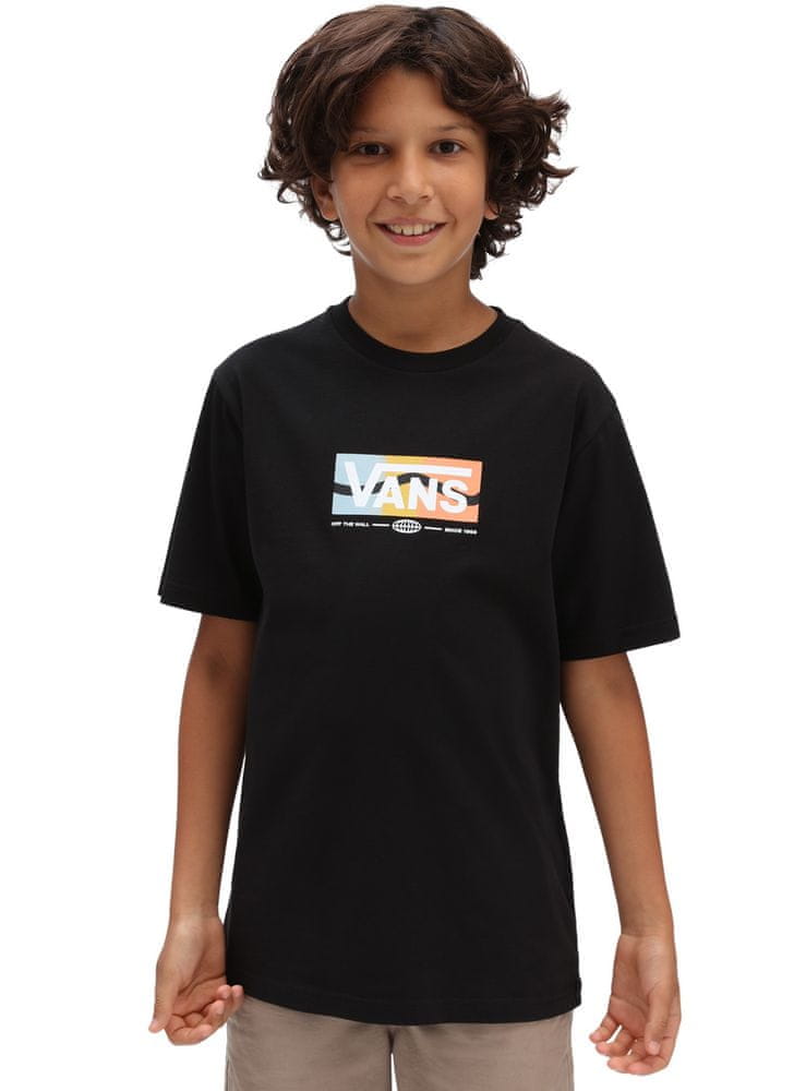 Vans chlapecké tričko Easy logo gradient SS boys black VN0A7TV2BLK černá XL