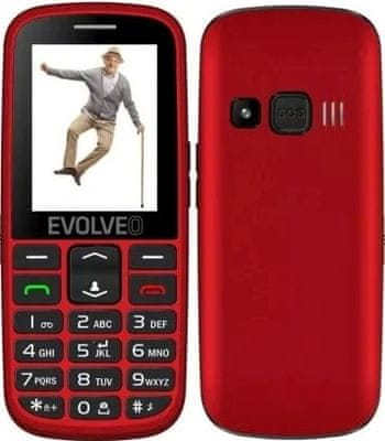 Evolveo EasyPhone EG, mobilní telefon pro seniory s nabíjecím stojánkem, mobil pro seniory, velká tlačítka, SOS tlačítko, fotokontakty, jednoduché ovládání, nabíjecí stojánek, jednoduché obrázkové menu, mobil pro důchodce