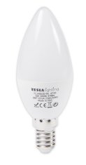 Tesla Lighting LED CANDLE, E14, 6W, 470lm, 3000K teplá bílá, CRI90