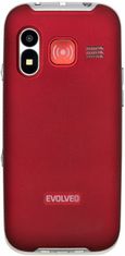Evolveo EasyPhone XG, mobilní telefon pro seniory s nabíjecím stojánkem, červený