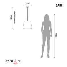LYSNE.PL Závěsná lampa do kuchyně SARI 1xE27, dno, bílý rám, červená