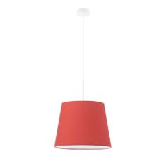 LYSNE.PL Závěsná lampa do kuchyně SARI 1xE27, dno, bílý rám, červená