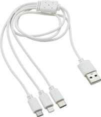 Compass Nabíjecí USB kabel 3in1 (micro USB, iPhone, USB C)