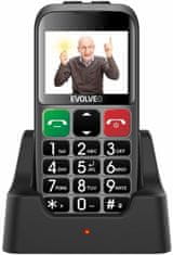 Evolveo EASYOHONE EB, mobilní telefon pro seniory s nabíjecím stojánkem, stříbrná - rozbaleno