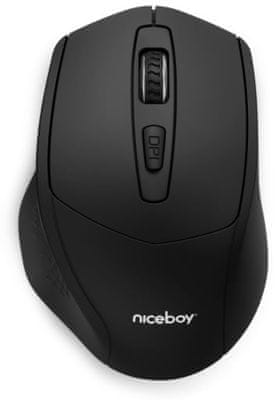 Bezdrátová optická myš Niceboy M10 maximální citlivost 1 600 DPI optický senzor kancelář 