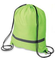 T-class® stahovací batoh Obchod-kufry zelená reflexní, 44x36 cm