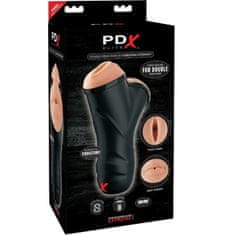PDX Elite dvojitý vibrační masturbátor