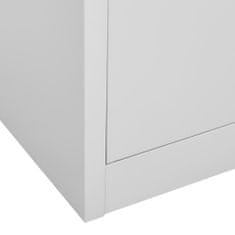 Vidaxl Uzamykatelné skříně 2 ks světle šedé 90 x 45 x 92,5 cm ocel