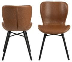 Design Scandinavia Jídelní židle George (SET 2 ks), hnědá