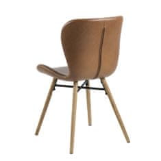 Design Scandinavia Jídelní židle Matylda (SET 2 ks), vintage koňaková