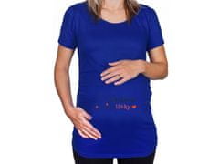 Divja Modré těhotenské tričko s nápisem Udělané z lásky SK
