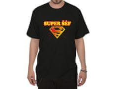 Divja Černé tričko Super šéf - velikost L