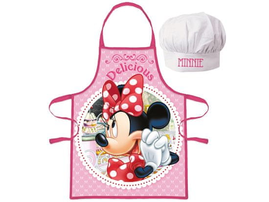 Kids Euroswan Dívčí zástěra s kuchařskou čepicí Minnie Mouse