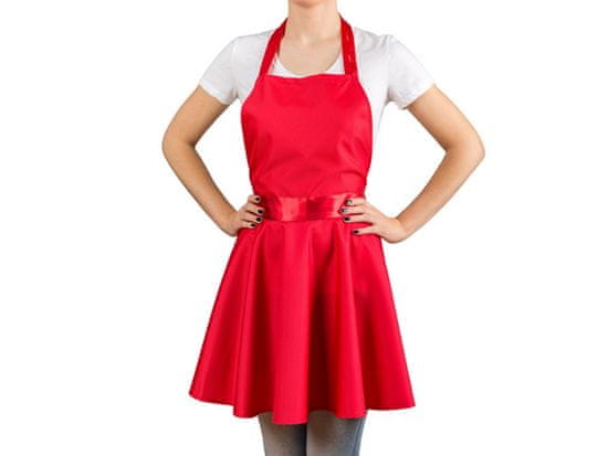 Froster Červená kuchyňská zástěra ve tvaru šatů