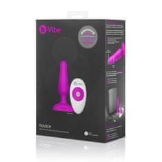 B-Vibe Novice vibrační anální kolík s dálkovým ovládáním, růžový