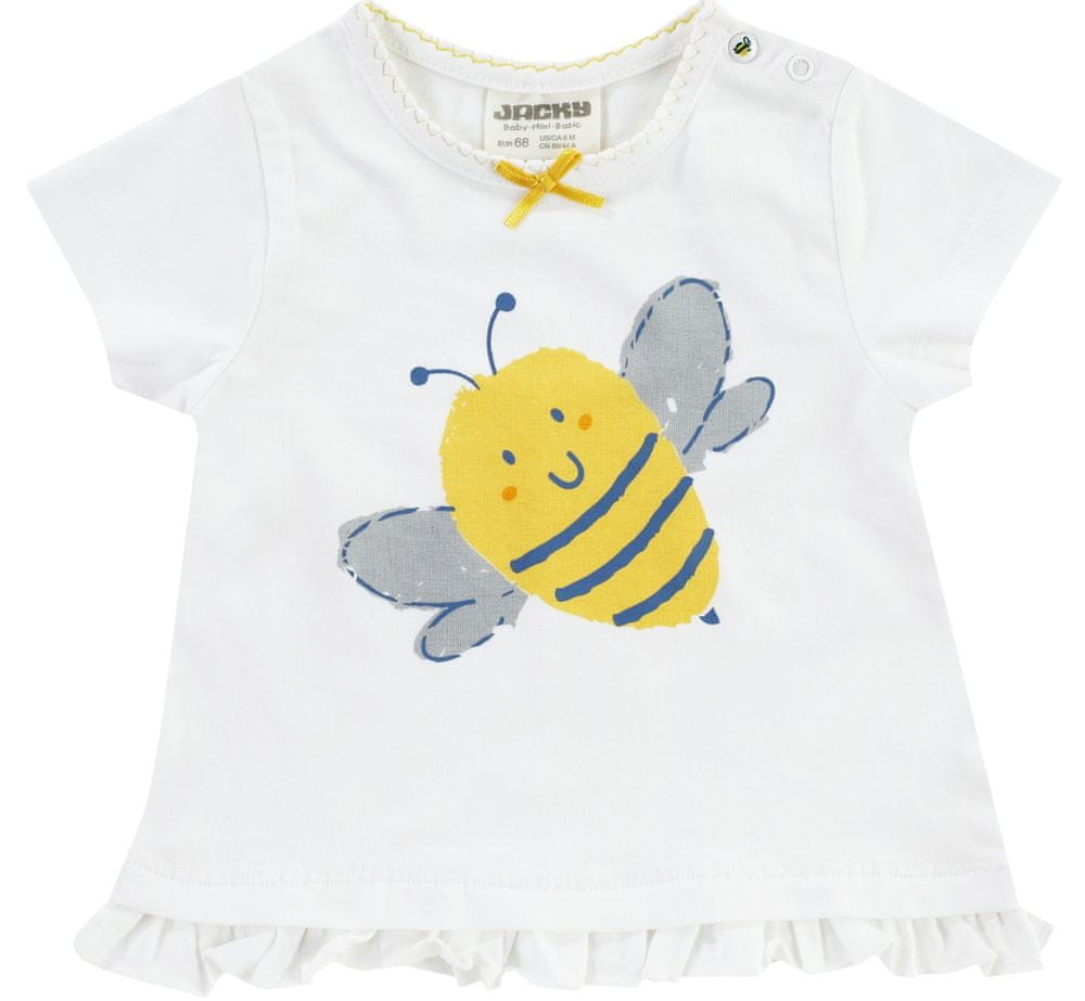 JACKY dívčí tričko s včelkou Bee Happy 1212170 bílá 80
