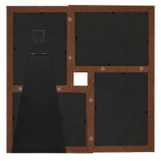 Greatstore Kolážový fotorámeček na 4 obrázky (13 x 18 cm) tmavě hnědý MDF