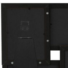 Greatstore Kolážový fotorámeček na 4 obrázky (10 x 15 cm) černý MDF