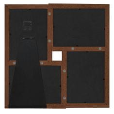 Greatstore Kolážový fotorámeček na 4 obrázky (10 x 15 cm) tmavě hnědý MDF