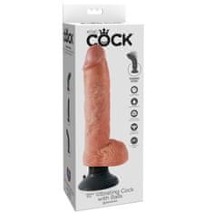 King Cock vibrační dildo, 25,5 cm, černé