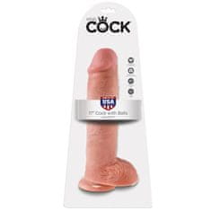 King Cock 11" dildo, růžové, 28 cm
