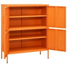 Vidaxl Úložná skříň oranžová 80 x 35 x 101,5 cm ocel