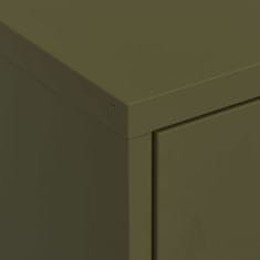 Vidaxl Úložná skříň olivově zelená 80 x 35 x 101,5 cm ocel