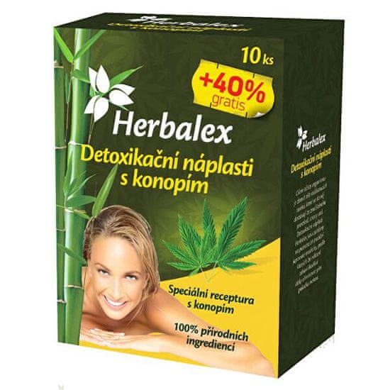 Herbamedicus Detoxikační náplastí s konopím 10 ks + 40% GRATIS