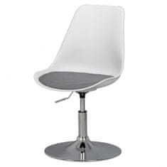 Bruxxi Jídelní židle Korsika, syntetická kůže, bílá / šedá